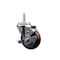 Service Caster 35 Inch Maroon Polyurethane Wheel Swivel 58 Inch Threaded Stem Caster with Brake SCC SCC-TS20S3514-PPUB-MRN-TLB-58212 - alternate 1